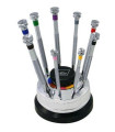 Set of 9 watchmakers screwdrivers