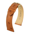 Massai Ostrich Hirsch watch strap Golden Brown