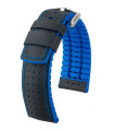 Watch strap Robby Hirsch Black/Blue