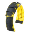 Watch strap Robby Hirsch Black/Yellow