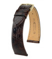 Genuine Croco Hirsch Watch Strap Brown