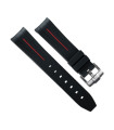 Rubber B strap M106CD Black/Red with buckle