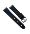 Rubber B strap M106CD Black/blue with buckle