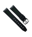 Rubber B strap M106CD Black/Green with buckle