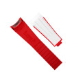 Rubber B Strap M111 White/Red  for Sky-Dweller on Oyster Bracelet