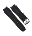 Rubber B strap M107Black/Blue with buckle