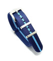 Seat Belt Nato - Dark blue/Light blue