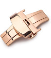 Double folding clasps for leather straps rose gold plated