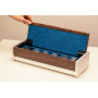 Aubliq 6 watch box in aluminium and walnut veneer