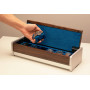 Aubliq 6 watch box in aluminium and walnut veneer