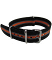 Watch NATO strap Black/Grey/Orange