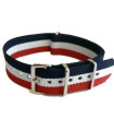 Watch NATO Strap Blue/White/Red