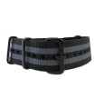 Watch NATO strap Black/Grey PVD 