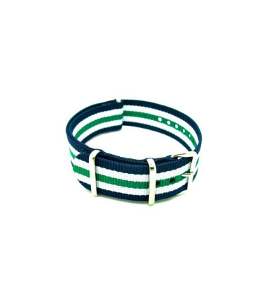 Watch NATO strap navy/white/green