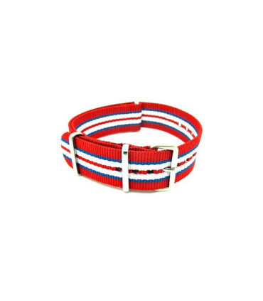 Watch NATO strap blue/red/white/blue