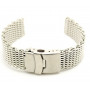 Mesh bracelet with folding clasp