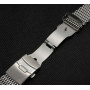 Mesh bracelet with folding clasp