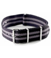 Black/grey NATO watch strap