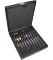 Assortment of 10 ergonomic screwdrivers entirely stainless steel